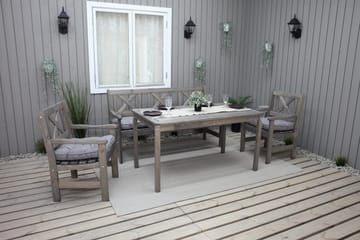 Olivo Spisegruppe + 2 Stoler + Benk - Grå - Hagemøbler & utemiljø - Hagegruppe - Spisegrupper hage