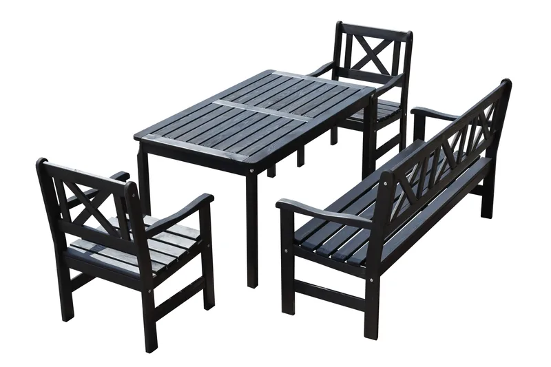 Olivo Spisegruppe - Kaffesvart - Hagemøbler & utemiljø - Hagegruppe - Spisegrupper hage