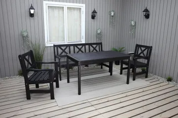 Olivo Spisegruppe - Kaffesvart - Hagemøbler & utemiljø - Hagegruppe - Spisegrupper hage