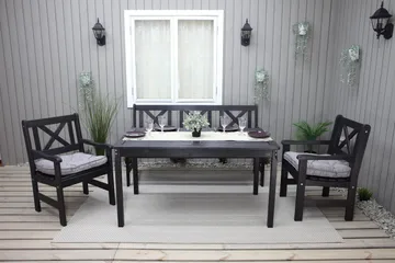 Olivo Spisegruppe - Kaffesvart - Hagemøbler & utemiljø - Hagegruppe - Spisegrupper hage
