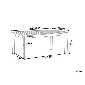 Pancole Hagegruppe Med Bord + 6 Stoler - Grå - Hagemøbler & utemiljø - Hagegruppe - Spisegrupper hage
