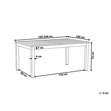 Pancole Hagegruppe Med Bord + 8 Stoler - Grå - Hagemøbler & utemiljø - Hagegruppe - Spisegrupper hage