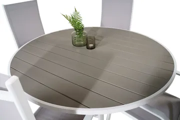 Parma Spisegruppe Rund Ø140cm + 4 Copacabana Stoler - Svart/Grå - Hagemøbler & utemiljø - Hagegruppe - Spisegrupper hage