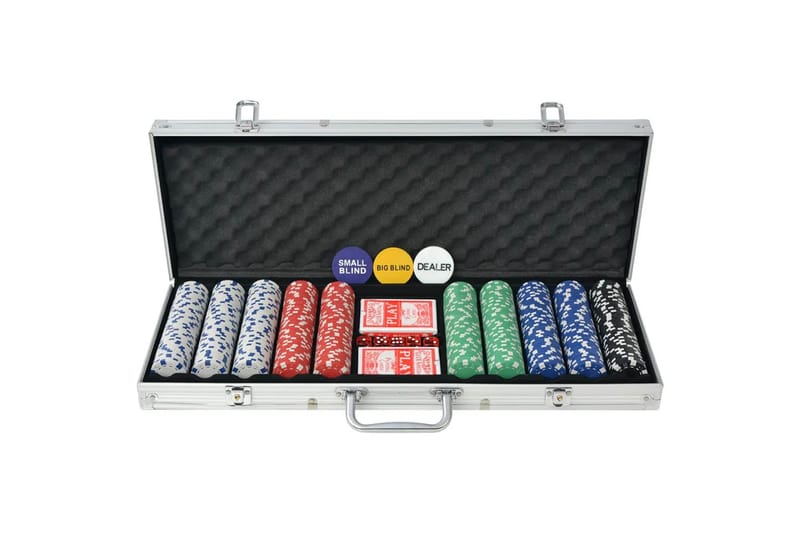 Pokersett med 500 sjetonger aluminium - Spisegrupper hage