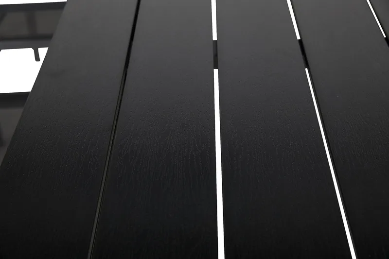 Portland Spisegruppe 152-210x90 + 6 Sierra Stablestol - Svart - Hagemøbler & utemiljø - Hagegruppe - Spisegrupper hage