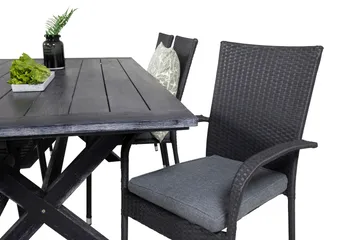 Rives Spisegruppe 200cm + 6 Anna Karmstoler - Natur - Hagemøbler & utemiljø - Hagegruppe - Spisegrupper hage