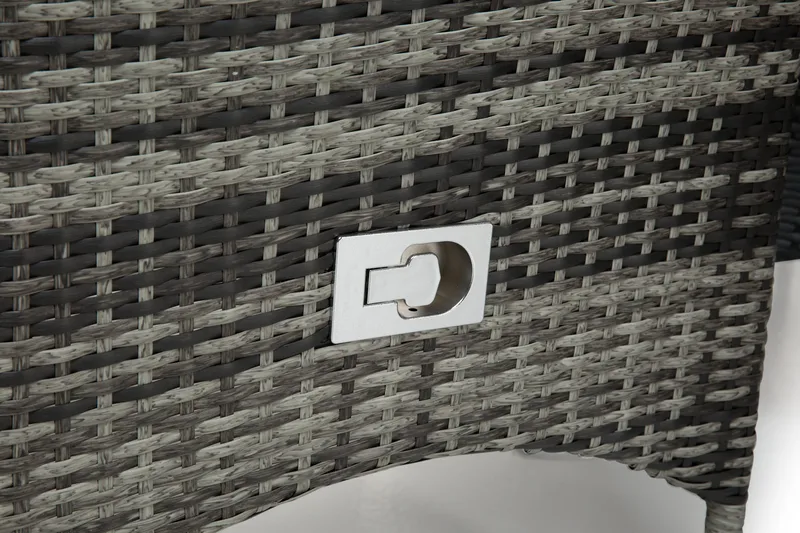 Round Spisegruppe Ø140+6 Jenny Regulerbare Stoler - Svart/Grå - Hagemøbler & utemiljø - Hagegruppe - Spisegrupper hage