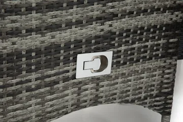 Round Spisegruppe Ø140+6 Jenny Regulerbare Stoler - Svart/Grå - Hagemøbler & utemiljø - Hagegruppe - Spisegrupper hage