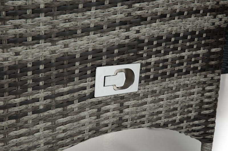 Round Spisegruppe Ø140+6 Jenny Regulerbare Stoler - Svart/Grå - Hagemøbler & utemiljø - Hagegruppe - Spisegrupper hage