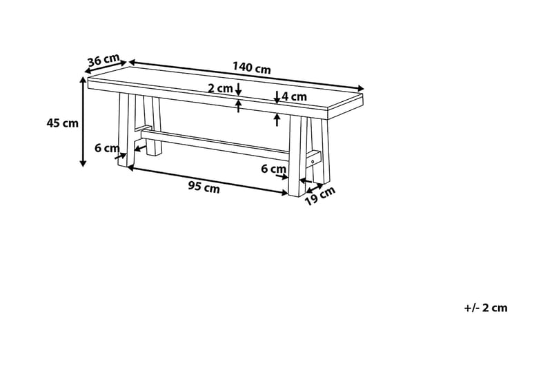 Scania Hagebord + 2 Benker 80 cm - Hvit - Hagemøbler & utemiljø - Hagegruppe - Spisegrupper hage
