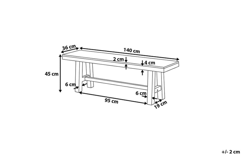 Scania Hagebord + 2 Benker 80 cm - Svart - Hagemøbler & utemiljø - Hagegruppe - Spisegrupper hage