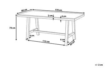 Scania Hagebord + 2 Benker 80 cm - Svart - Hagemøbler & utemiljø - Hagegruppe - Spisegrupper hage
