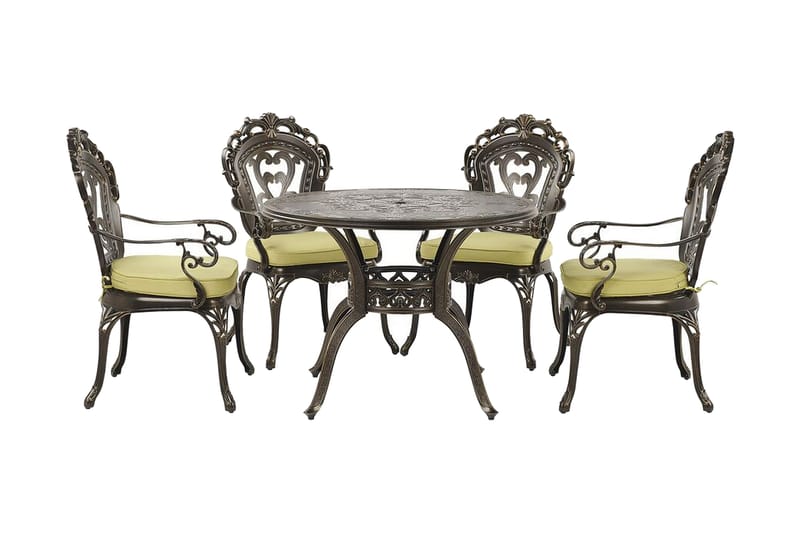Scario Spisegruppe 100 cm + 4 Stoler - Brun - Hagemøbler & utemiljø - Hagegruppe - Spisegrupper hage