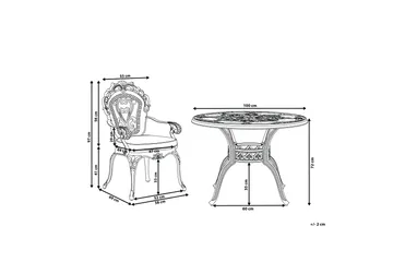 Scario Spisegruppe 100 cm + 4 Stoler - Brun - Hagemøbler & utemiljø - Hagegruppe - Spisegrupper hage