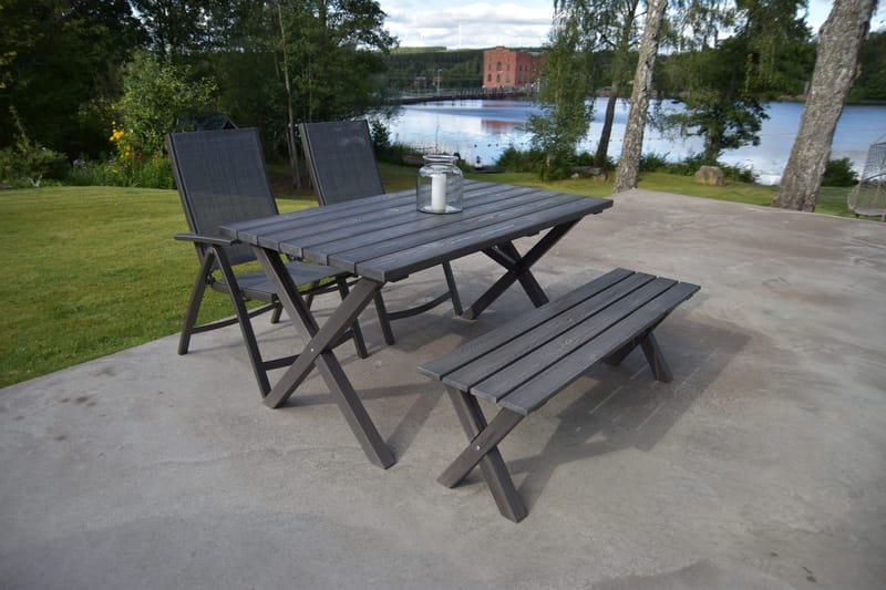 Scottsdale Spisegruppe 150 cm + 2 Solanum Stoler - Grå - Hagemøbler & utemiljø - Hagegruppe - Spisegrupper hage