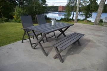 Scottsdale Spisegruppe 150 cm + 2 Solanum Stoler - Grå - Hagemøbler & utemiljø - Hagegruppe - Spisegrupper hage
