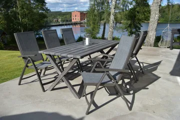 Scottsdale Spisegruppe 190 cm + 6 Solanum Stoler - Grå - Hagemøbler & utemiljø - Hagegruppe - Spisegrupper hage