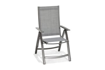 Solana Spisegruppe 160 cm + 4 Posisjonsstoler - Grå - Hagemøbler & utemiljø - Hagegruppe - Spisegrupper hage