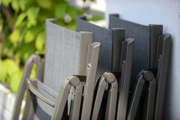 Solana Spisegruppe 88 cm + 4 Posisjonsstoler - Grå - Hagemøbler & utemiljø - Hagegruppe - Spisegrupper hage