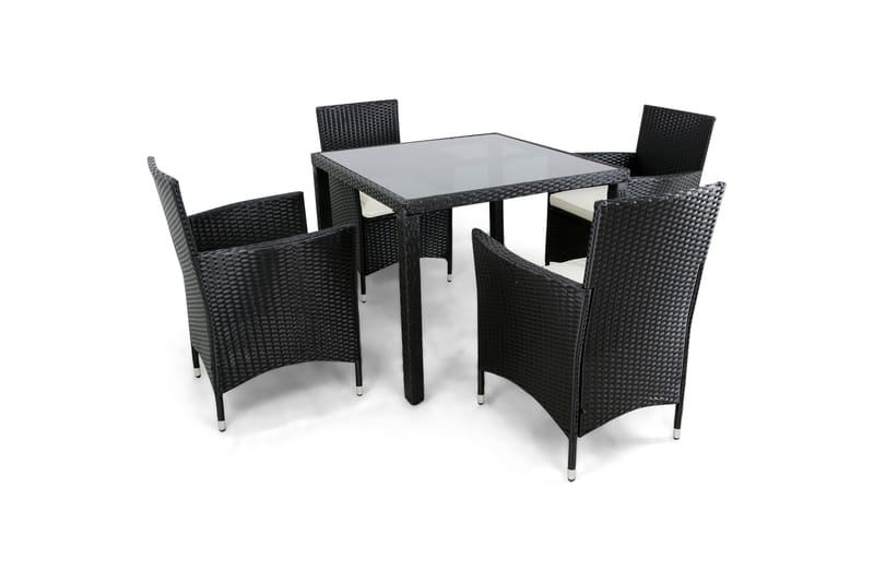 Spisegruppe Celine med 4 stoler Kunstrotting - Spisegrupper hage