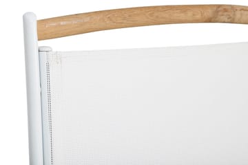 Spisegruppe Las Vegas 100x220-280+6 Stolar +Pute - Hvit|Teak|Offwhite - Hagemøbler & utemiljø - Hagegruppe - Spisegrupper hage