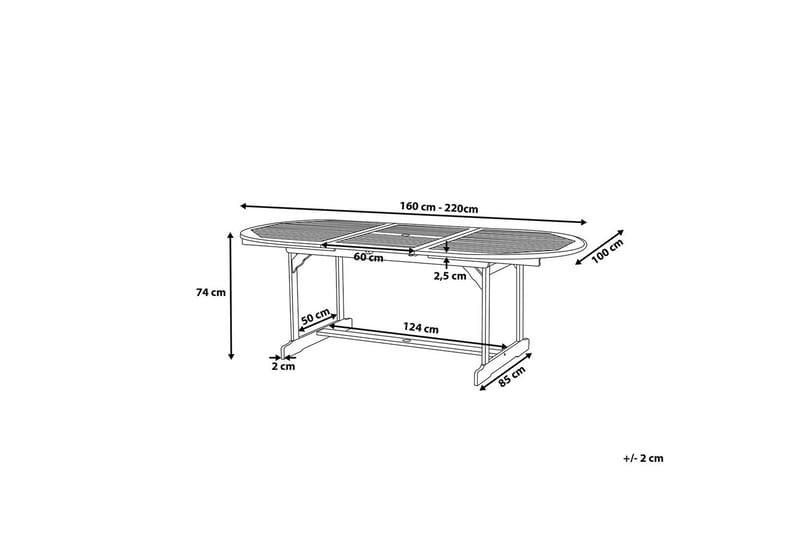 Spisegruppe MAUI med 8 Stoler+Puter + Paraply - Tre / Natur - Hagemøbler & utemiljø - Hagegruppe - Spisegrupper hage