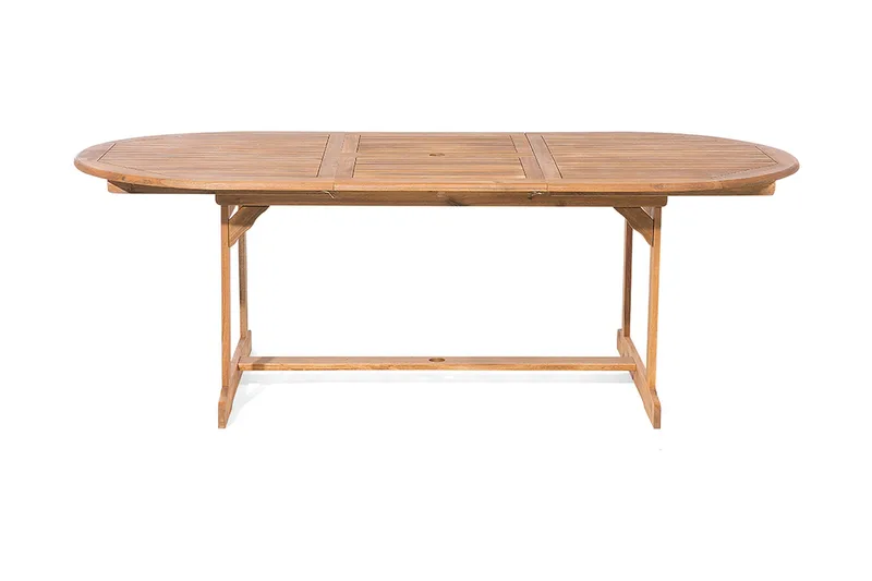 Spisegruppe MAUI med 8 Stoler+Puter + Paraply - Tre / Natur - Hagemøbler & utemiljø - Hagegruppe - Spisegrupper hage