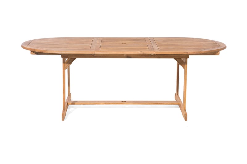 Spisegruppe MAUI med 8 Stoler+Puter + Paraply - Tre / Natur - Hagemøbler & utemiljø - Hagegruppe - Spisegrupper hage