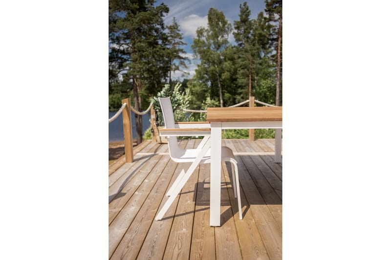 Spisegruppe Mexico 200cm + 6 Karmstoler Hvit - Venture Home - Hagemøbler & utemiljø - Hagegruppe - Spisegrupper hage
