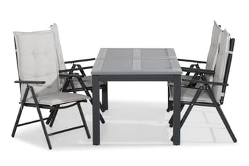 Spisegruppe Monaco 152-210x90+4 Maggie Posisjonsstol m Pute