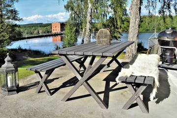 Spisegruppe Scottsdale Fasta 190 + 6 Kungshamn Stol Shabby C - KWA - Hagemøbler & utemiljø - Hagegruppe - Spisegrupper hage