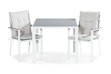 Spisegruppe Tunis 90x90 + 2 Tunis Stablestol m Pute