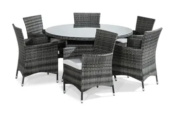 Thor Spisebord  med Lenestol 140 cm Rund - Hagemøbler & utemiljø - Hagegruppe - Spisegrupper hage