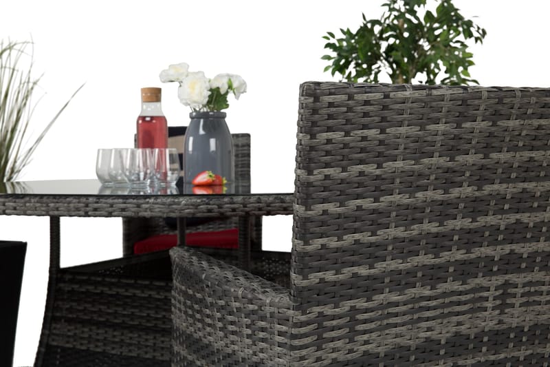 Thor Spisegruppe Ø140+4 Thor Stoler - Grå - Hagemøbler & utemiljø - Hagegruppe - Spisegrupper hage