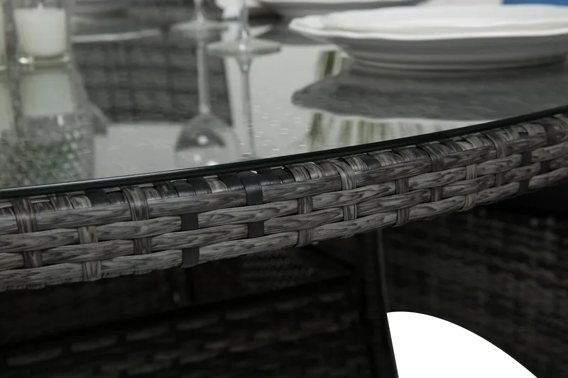 Thor Spisegruppe Ø140+6 Jenny Regulerbare Stoler - Grå - Hagemøbler & utemiljø - Hagegruppe - Spisegrupper hage