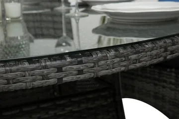 Thor Spisegruppe Ø140+6 Jenny Regulerbare Stoler - Grå - Hagemøbler & utemiljø - Hagegruppe - Spisegrupper hage