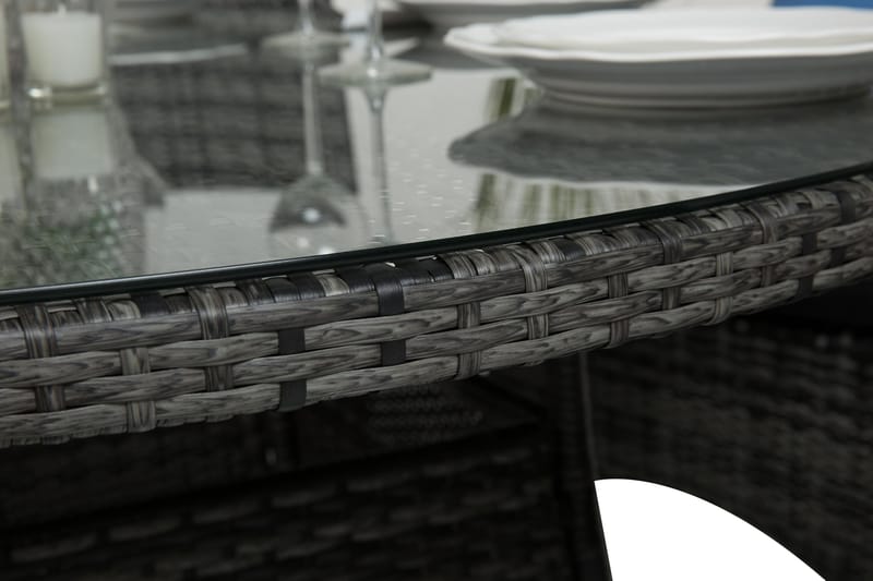 Thor Spisegruppe Ø140+6 Jenny Regulerbare Stoler - Grå - Hagemøbler & utemiljø - Hagegruppe - Spisegrupper hage