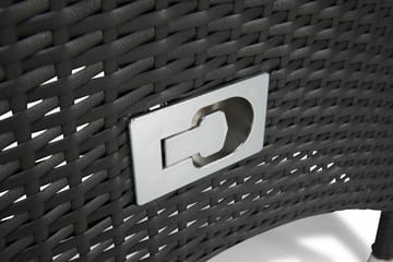 Thor Spisegruppe Ø140+6 Jenny Regulerbare Stoler - Grå/Svart - Hagemøbler & utemiljø - Hagegruppe - Spisegrupper hage