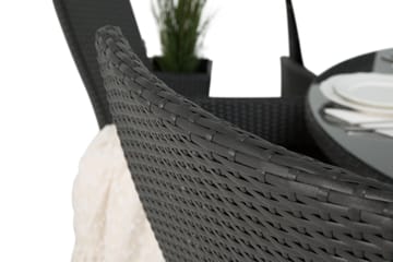 Thor Spisegruppe Ø140+6 Jenny Regulerbare Stoler - Svart - Hagemøbler & utemiljø - Hagegruppe - Spisegrupper hage