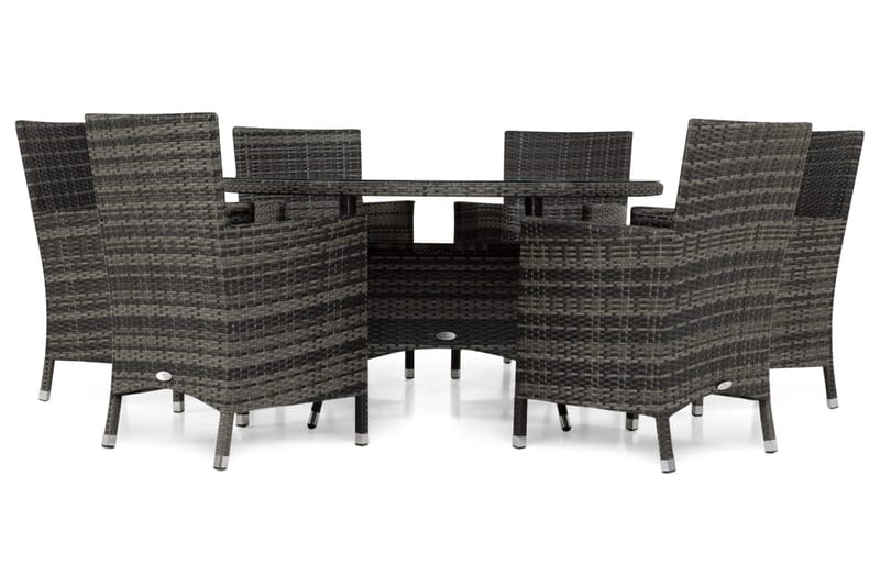 Thor Spisegruppe Ø140+6 Thor Stoler - Grå - Hagemøbler & utemiljø - Hagegruppe - Spisegrupper hage