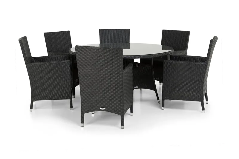 Thor Spisegruppe Ø140+6 Thor Stoler, Svart