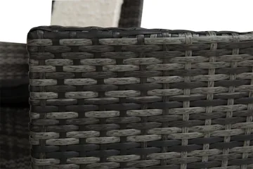 Thor Spisegruppe Ø140+6 Thor Stoler - Svart/Grå - Hagemøbler & utemiljø - Hagegruppe - Spisegrupper hage