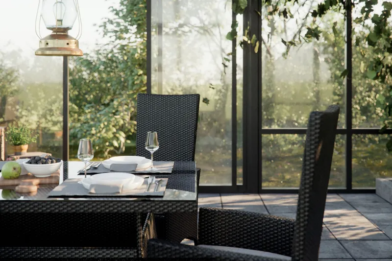 Thor Spisegruppe 140+4 Jenny Regulerbare Stoler - Svart - Hagemøbler & utemiljø - Hagegruppe - Spisegrupper hage