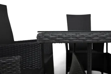 Thor Spisegruppe 140+6 Jenny Regulerbare Stoler - Svart - Hagemøbler & utemiljø - Hagegruppe - Spisegrupper hage