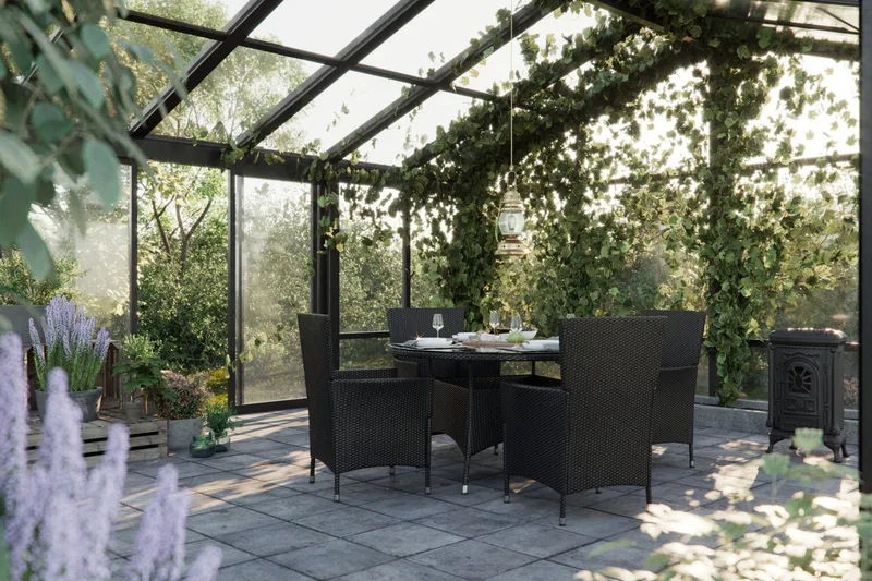 Thor Spisegruppe 140+6 Thor Lyx Stoler - Svart - Hagemøbler & utemiljø - Hagegruppe - Spisegrupper hage