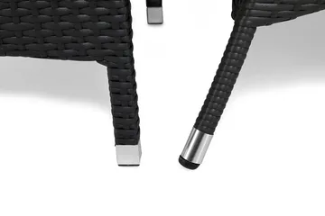 Thor Spisegruppe 140+6 Thor Lyx Stoler - Svart - Hagemøbler & utemiljø - Hagegruppe - Spisegrupper hage