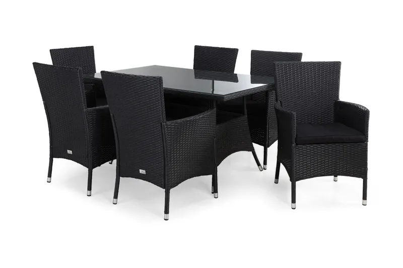 Thor Spisegruppe 140+6 Thor Lyx Stoler+Puter, Svart