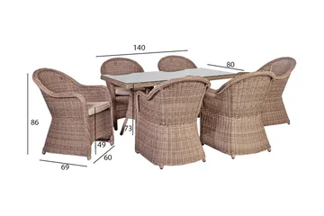 Toscana Hagesett - Hagemøbler & utemiljø - Hagegruppe - Spisegrupper hage