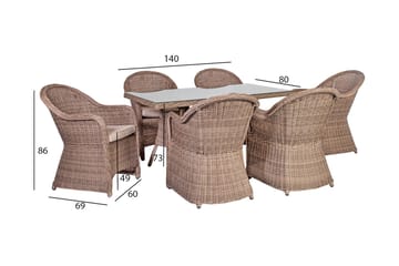 Toscana Hagesett - Hagemøbler & utemiljø - Hagegruppe - Spisegrupper hage