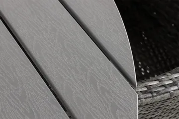 Tunis Spisegruppe 140 Rund + 4 Thor Lenestol - Hvit/Grå - Hagemøbler & utemiljø - Hagegruppe - Spisegrupper hage